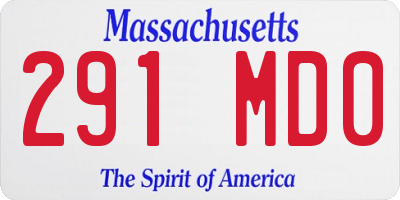 MA license plate 291MD0