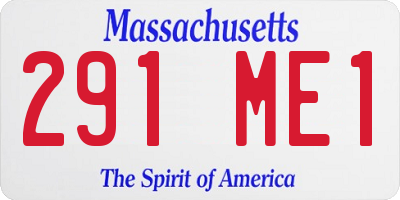 MA license plate 291ME1