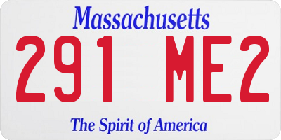 MA license plate 291ME2