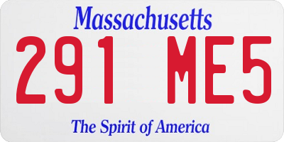 MA license plate 291ME5