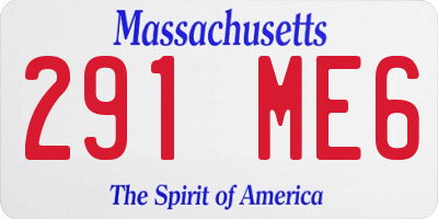 MA license plate 291ME6