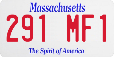 MA license plate 291MF1