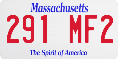 MA license plate 291MF2