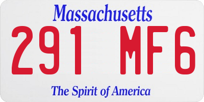 MA license plate 291MF6