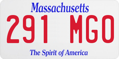 MA license plate 291MG0