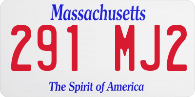 MA license plate 291MJ2