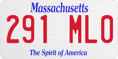 MA license plate 291ML0