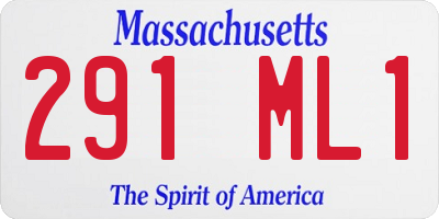 MA license plate 291ML1
