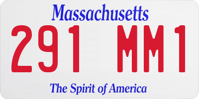 MA license plate 291MM1