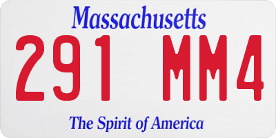 MA license plate 291MM4