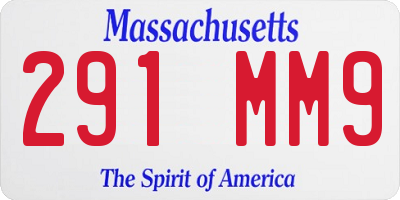 MA license plate 291MM9