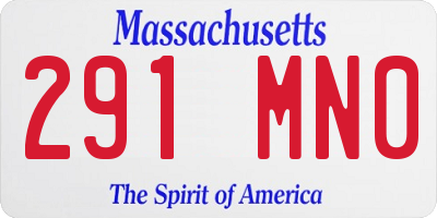 MA license plate 291MN0