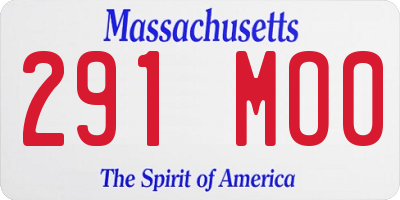 MA license plate 291MO0