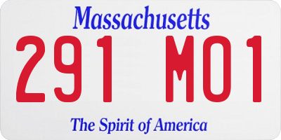 MA license plate 291MO1
