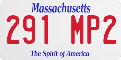 MA license plate 291MP2