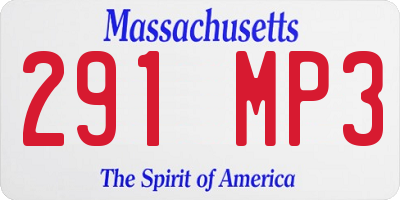 MA license plate 291MP3