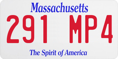 MA license plate 291MP4