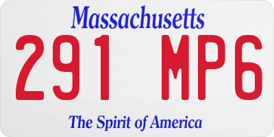 MA license plate 291MP6