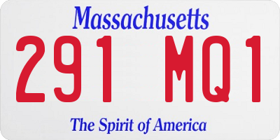 MA license plate 291MQ1