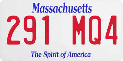 MA license plate 291MQ4