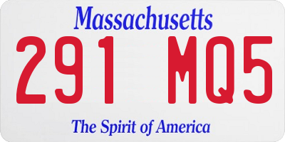 MA license plate 291MQ5