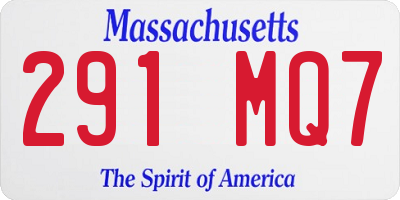 MA license plate 291MQ7