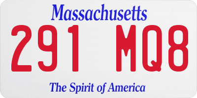 MA license plate 291MQ8