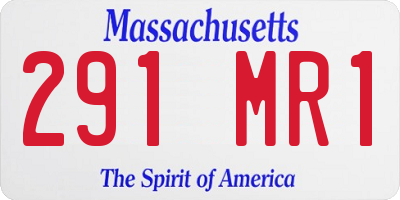 MA license plate 291MR1