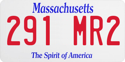 MA license plate 291MR2