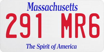 MA license plate 291MR6