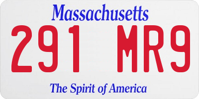MA license plate 291MR9