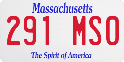 MA license plate 291MS0
