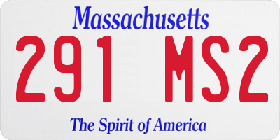 MA license plate 291MS2