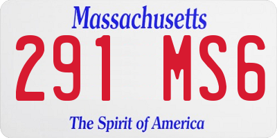 MA license plate 291MS6