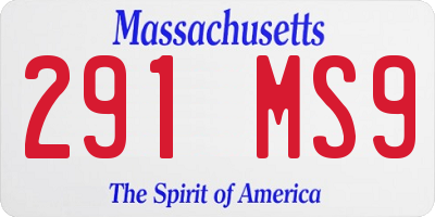 MA license plate 291MS9