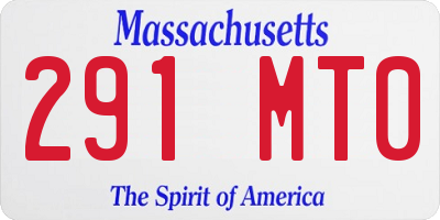 MA license plate 291MT0