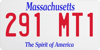 MA license plate 291MT1