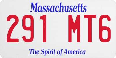 MA license plate 291MT6