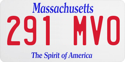 MA license plate 291MV0