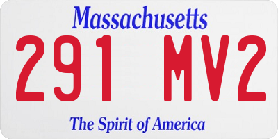 MA license plate 291MV2