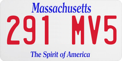 MA license plate 291MV5