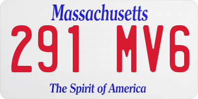 MA license plate 291MV6