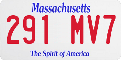MA license plate 291MV7
