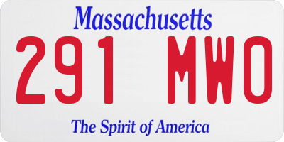 MA license plate 291MW0