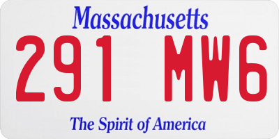 MA license plate 291MW6