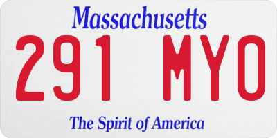 MA license plate 291MY0