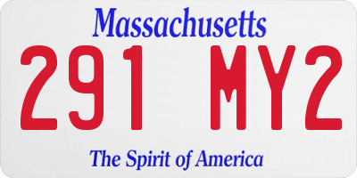 MA license plate 291MY2