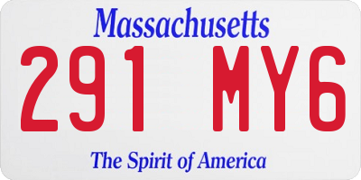 MA license plate 291MY6