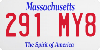 MA license plate 291MY8