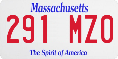 MA license plate 291MZ0